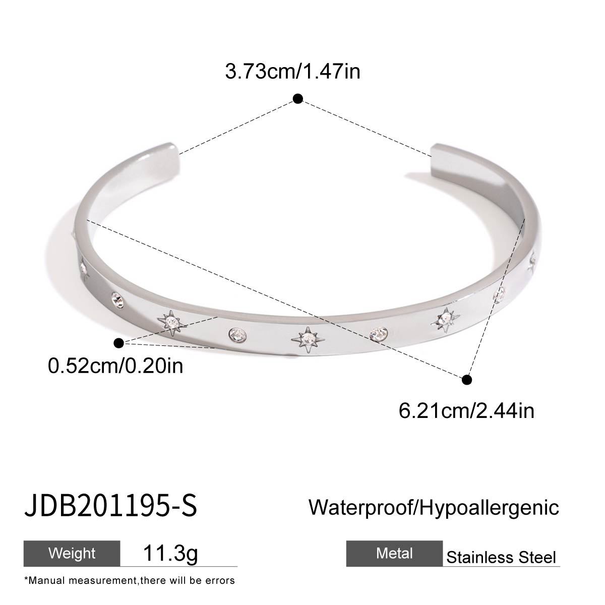 Jeding Pulsera de acero inoxidable europea y americana, joyería que no se desvanece, pulsera de lujo ligero, joyería de acero de titanio de oro de 18k, transfronteriza image 7