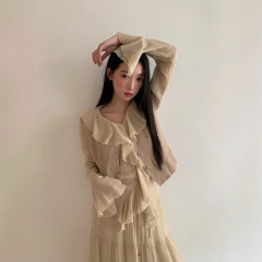 诠释美 NEWOPEN 25秋老钱风简约叠穿无袖纯棉v领马甲女短款F6209