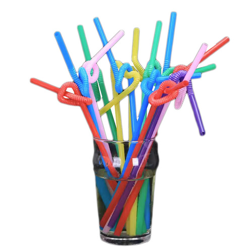 Straws disposable colorful straws bendable food grade beverage straws art independent bulk children's long straws
