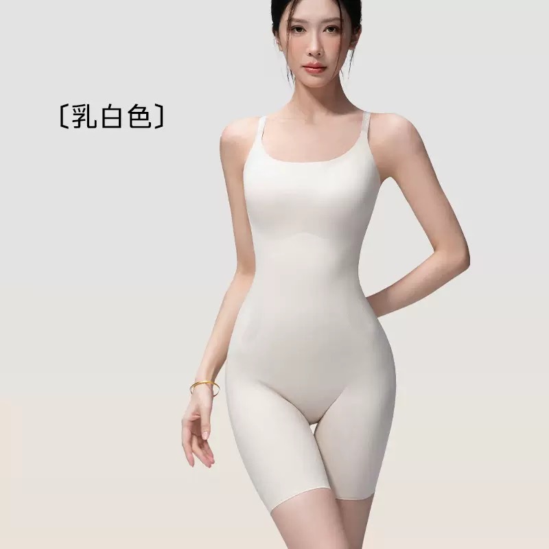 后脱式显瘦连体带胸垫塑身衣产后收腹束腰提臀高弹无痕打底美体衣|undefined