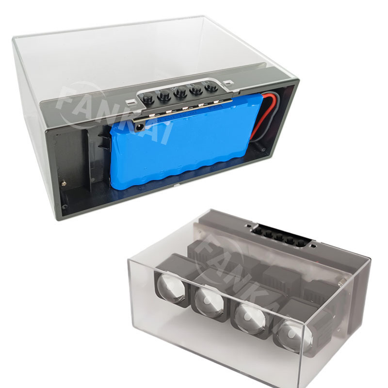 faro de automóvil lámpara de automóvil modificación LED doble luz lente caja de exhibición caja de prueba totalmente integrada batería recargable marco de exhibición