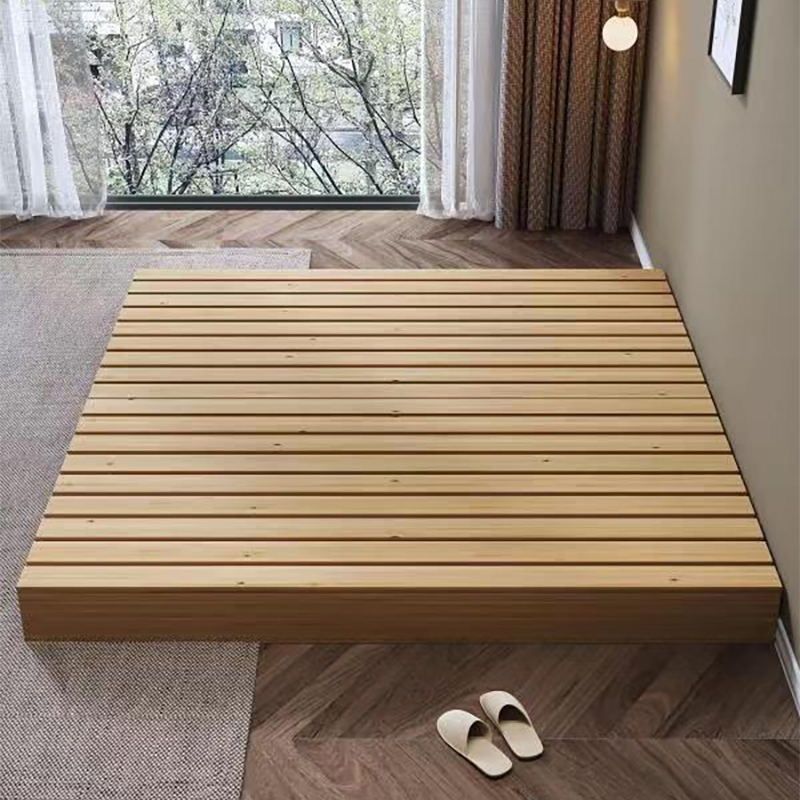 Installation-Free Solid Wood Bed Moisture-Proof Tatami Bed Frame Bed Board Shelf Double Frame Bed Bed Factory