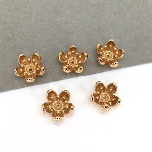 DIY jewelry accessories color-retaining copper metal connector earrings bracelet headdress handmade flower flower pendant