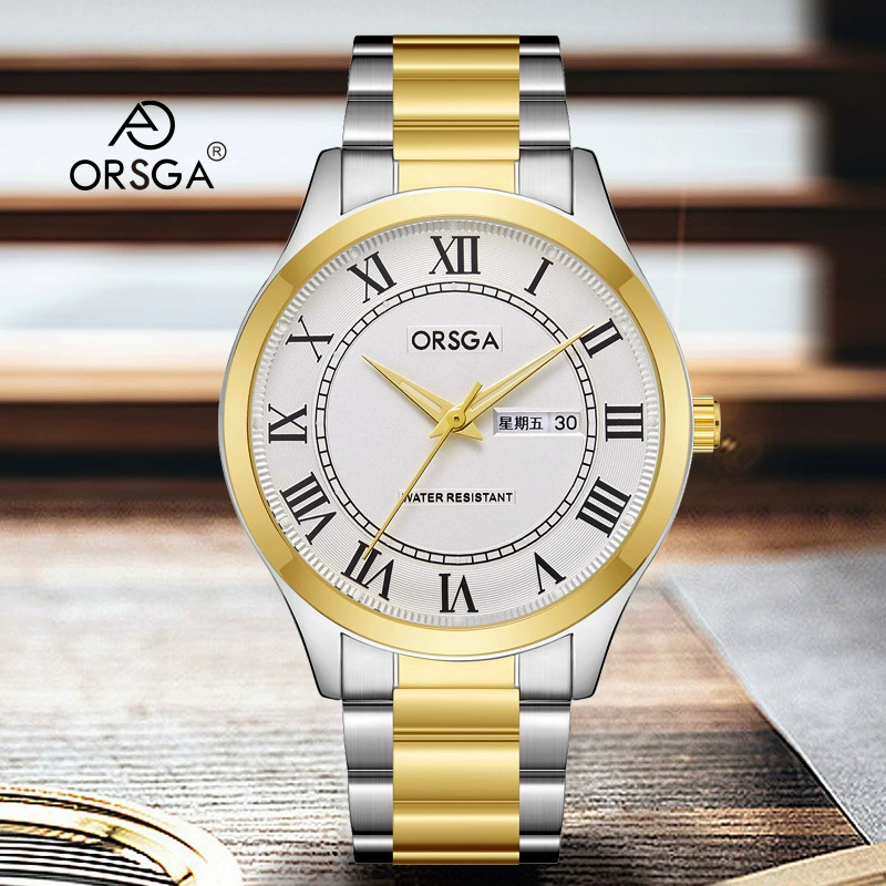 Мужские fashionable календарь ORSGA, классические кварцевые швейцарские часы