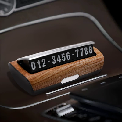 Nömrəli dayanma kartı Hidden Car Number Plate, High - wood-grain-coffee-hot-printing-1600k