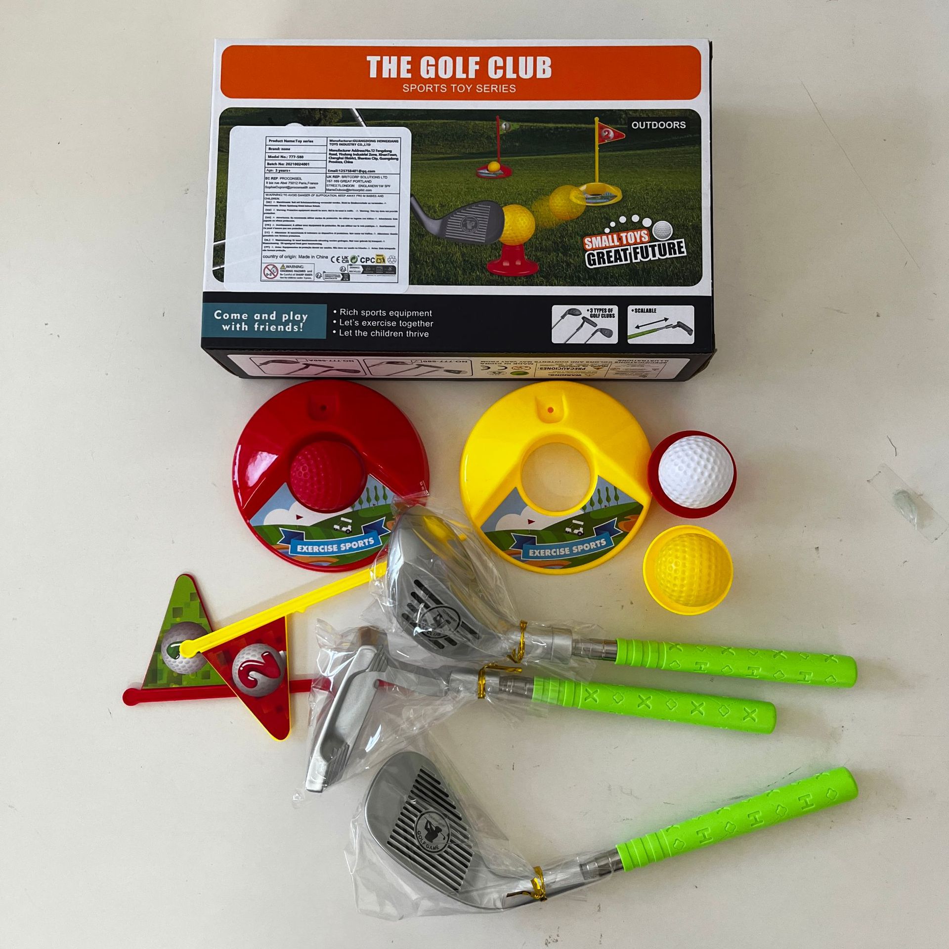 Amazon transfronterizo juego de juguetes de golf para niños juguetes de ocio al aire libre al por mayor inventario de equipos de golf