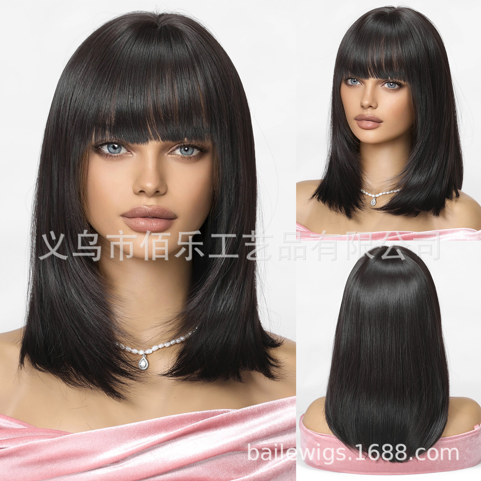 Europa y los Estados Unidos nueva pelucca wig gradiente platino cabeza completa cubierta de cabello largo al por mayor fábrica image 10