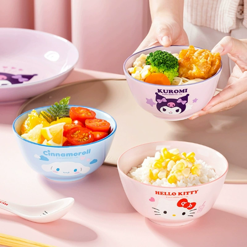 Керамическая столовая посуда высокого качества в стиле Hello Kitty, Санрио, мультяшная