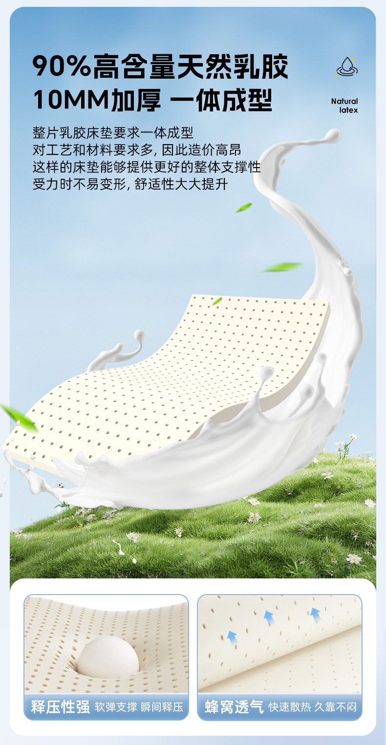 Aichewu Latex Car Travel Bed Multifunctional Bed Car Rear In-Car Sleeping Handy Gadget Seat Folding Mattress