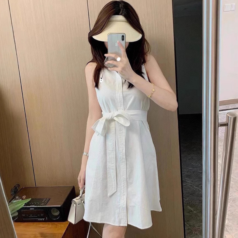 RL Ruff Moonlight White Skirt Sleeveless Shirt dress Pony Embroidered A- Line Skirt Fashion Commuter Polo RL Ruff Moonlight White Skirt Sleeveless Shirt dress Pony Embroidered A- Line Skirt Fashion Commuter Polo