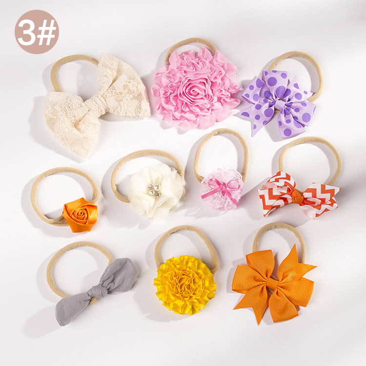 Children's Nylon Bow Headband Set display picture 33