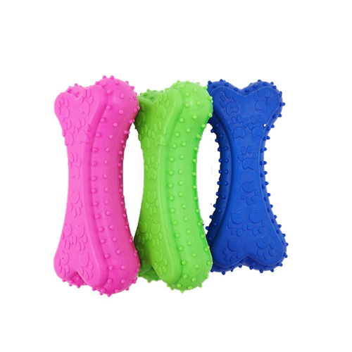 Cross-border pet training toys TPR whistle footprint biscuits dog chewing and molar decompression teeth cleaning dog toys supplies