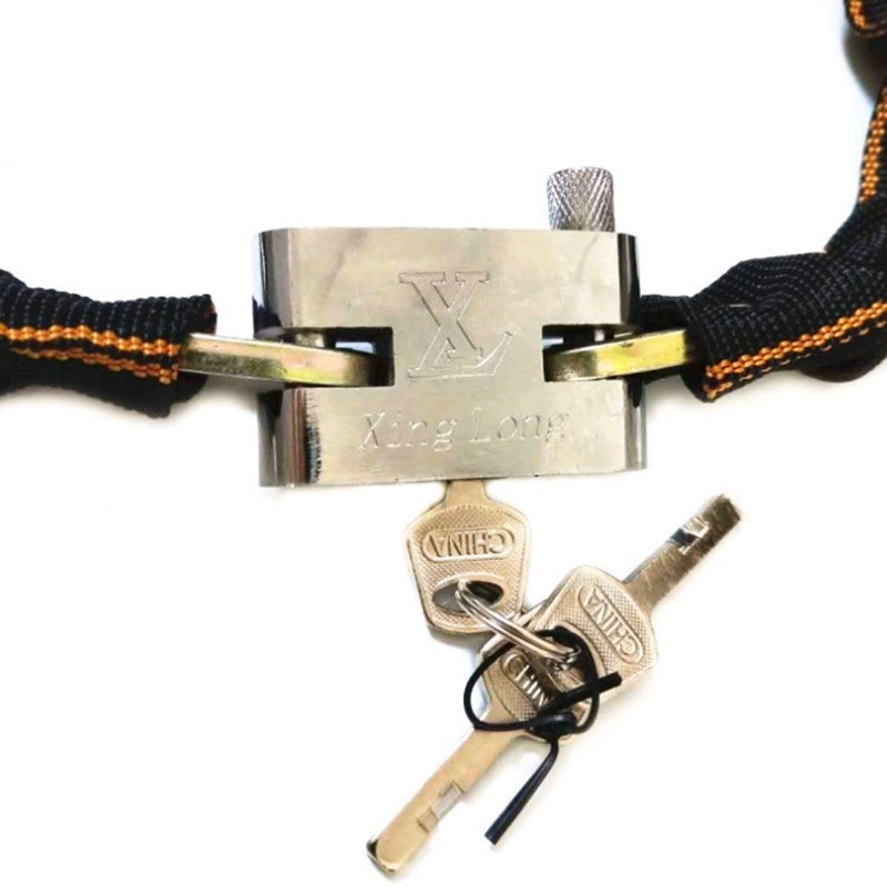 Cerradura de la bicicleta de montaña cerradura de alambre de Cabeza Cuadrada robar cerradura de la cadena de la motocicleta eléctrica