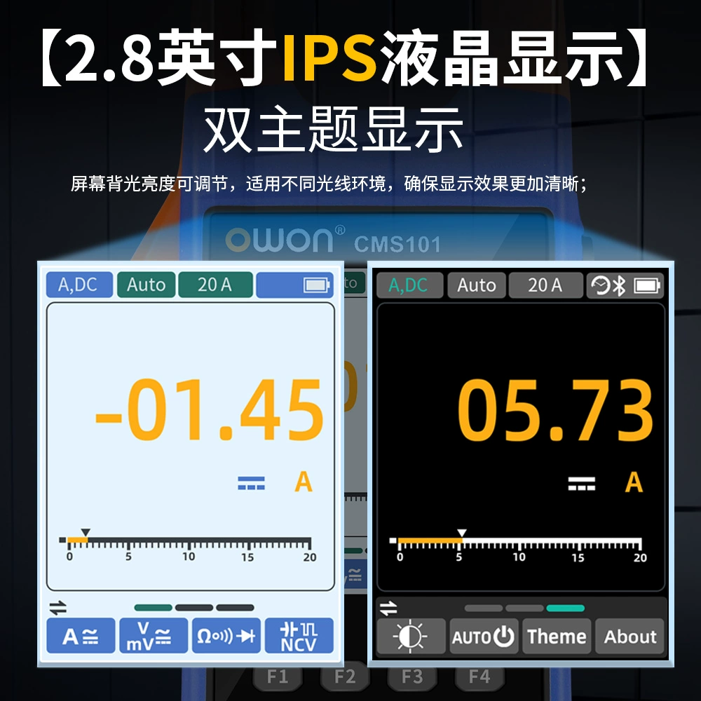 Цифровой осциллограф-клещи OWONCMS101 для измерения переменного и постоянного тока, истинное среднеквадратическое значение, Bluetooth-рекордер