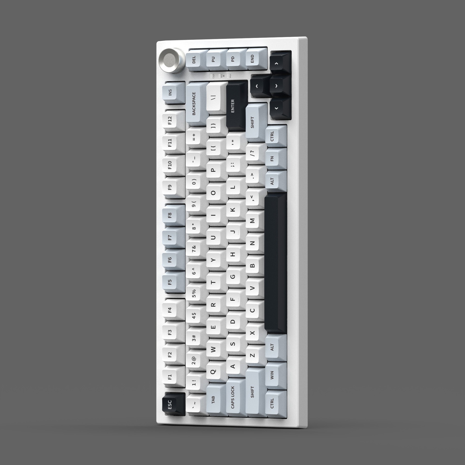 K81 teclado mecánico de tres modos personalizado con perilla de alto valor visual, grabado lateral inalámbrico Bluetooth juego de oficina dedicado a los deportes electrónicos