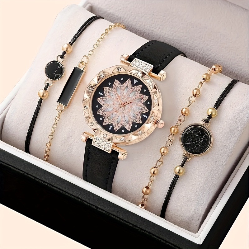 Elegant Flower Buckle Quartz Women's Watches display picture 5