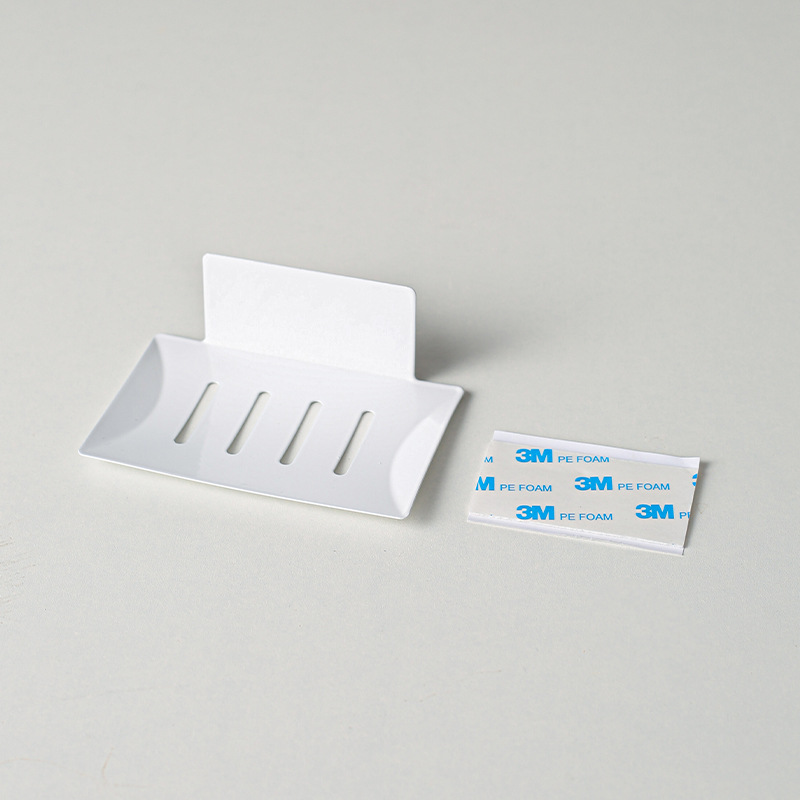 Caja de jabón transfronteriza de Amazon sin perforar plato de jabón de drenaje montado en la pared baño caja de almacenamiento de jabón doméstico