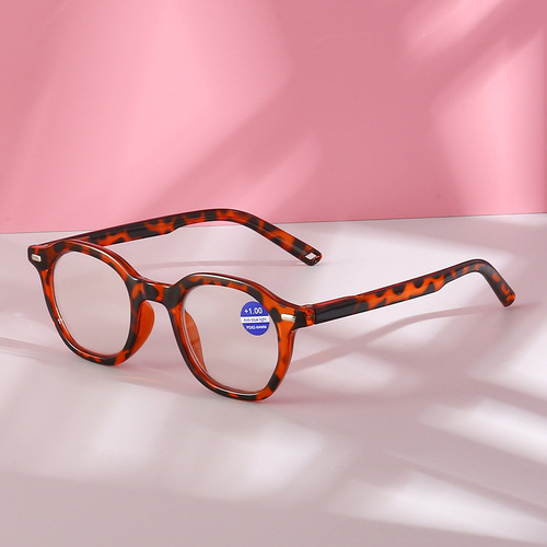 European and American Fashion Anti-blue Light Polygon Reading Glasses for Seniors, Vintage High Definition Factory Wholesale Reading Glasses