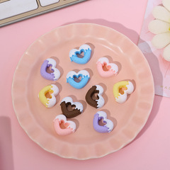Simulation chocolate love donut diy handmade materials mobile phone case stationery box resin jewelry glue accessories