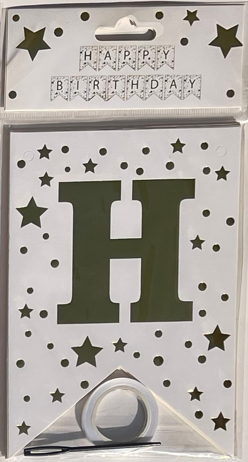 HAPPY BIRTHDAY fiesta de cumpleaños en inglés diseño diagonal de bandera de cola de mermaid letras banderas de color