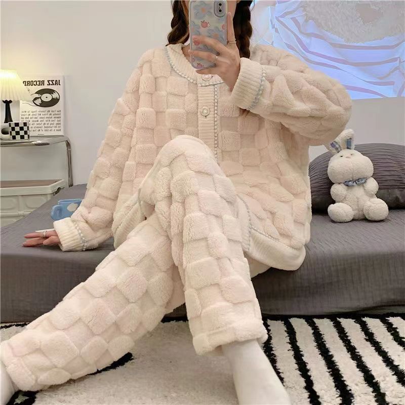 パジャマ｜2024年新作・秋冬・フランネル・厚手・コーラルフリース・ルームウェア|undefined