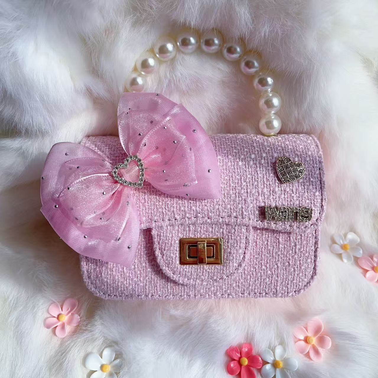 Nuevo tipo de bolsos para niños, bolsos de moda, bolsos de princesa de viento, bolsos portátiles lindos para chicas, bolsos de red para bebés.