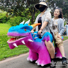 儿童骑行恐龙电瓶车亲子互动小车恐龙电动骑行车游乐设备