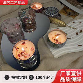 现货批发2.5OZ香薰蜡烛罐 鼓形马口铁罐创意婚礼糖果饼干包装铁盒
