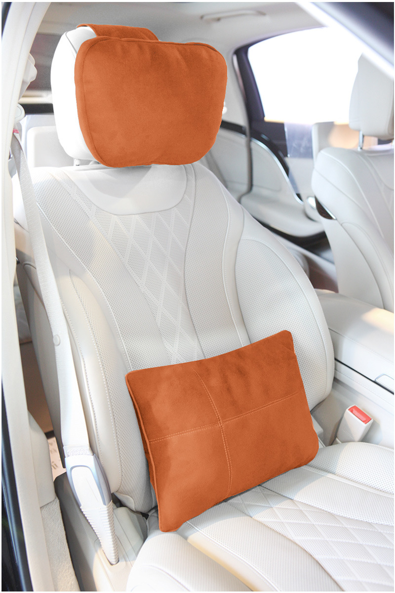 Car headrest is suitable for Mercedes-Benz S-Class Maybach cervical pillow car headrest lumbar suede neck pillow