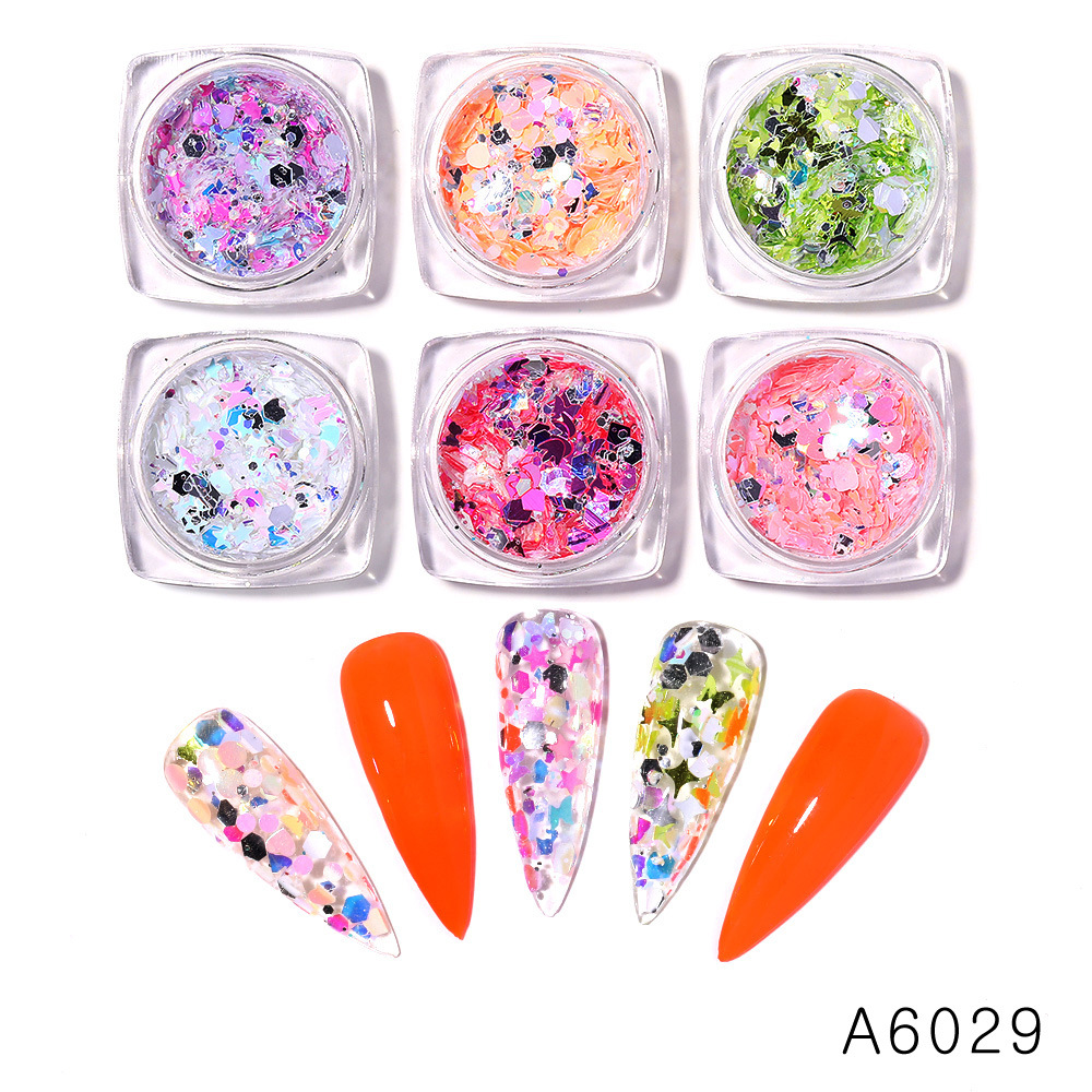 square nail sequins for manicure