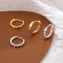 厂家欧美热供个性夏季韩版几何圆圈耳环女车花切面菱形耳扣批发