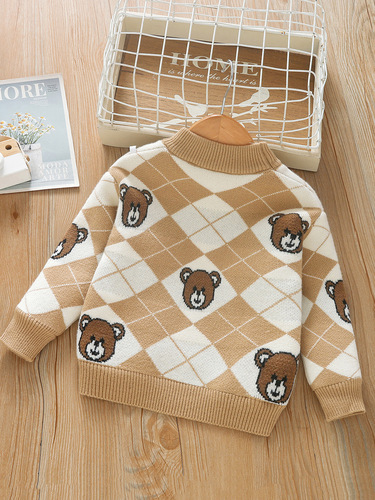 Baby Knitted Sweater 1-8 Years Old Clothing Category A Boys' Jacket Girls' Top Winter Dress Autumn and Winter Children's Sweater