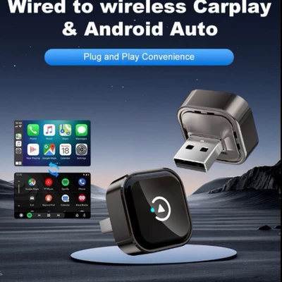 Miniature Square-Shaped Wireless Carplay Box: Simsiz CarPlay və Android Auto