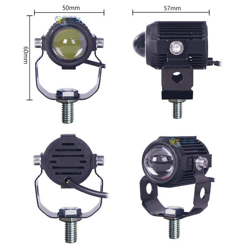 LED motocicleta pequeño cañón de acero faro de automóvil alto y bajo faro de automóvil eléctrico externo modificación de luz de motocicleta image 6