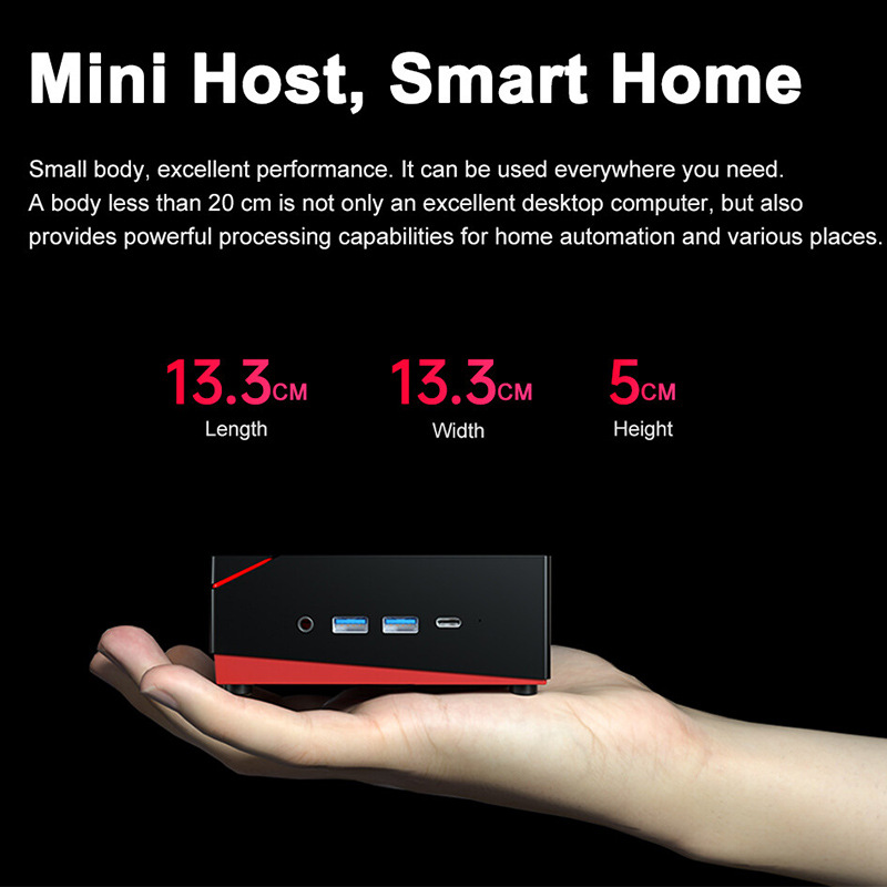 4500U mini ordenador host de doble puerto de red 4K de alto rendimiento Ruilong Oficina Juego hogar pequeño mini pc