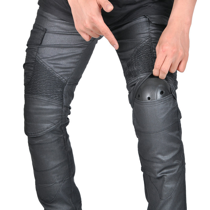 VOLERO motocicleta pantalones vaqueros recubiertos de la motocicleta de la vendimia multi-bolsa de herramientas casuales ciclismo pantalones de silicona equipo de protección