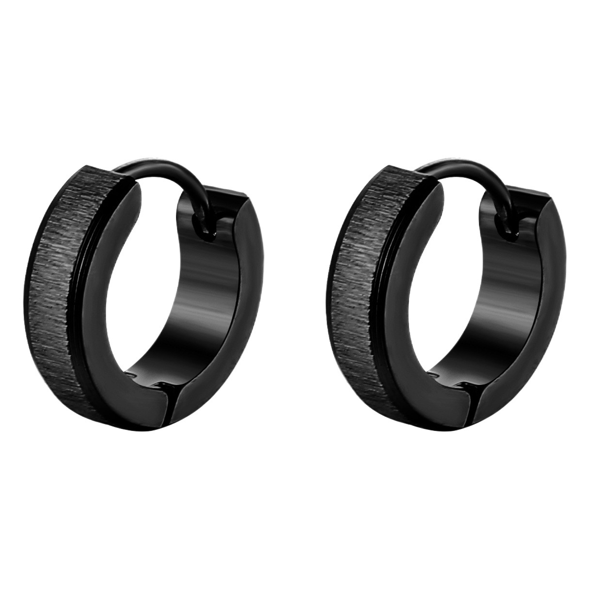 Cross-Border Fashion Hot-Selling Titanium Steel Round Earrings Jewelry Men's and Women's Earrings Trendy Accessories Earrings Accessories