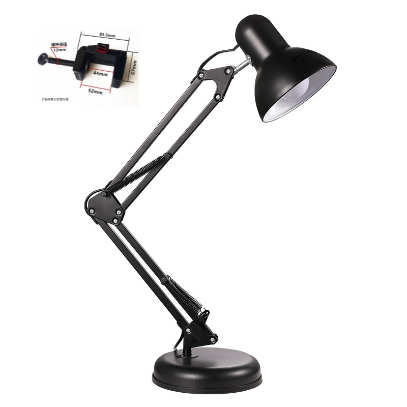 Lámpara de escritorio de protección ocular para estudiantes universitarios, escritorio de dormitorio, dormitorio, lectura junto a la cama, trabajo, luz LED americana para el hogar