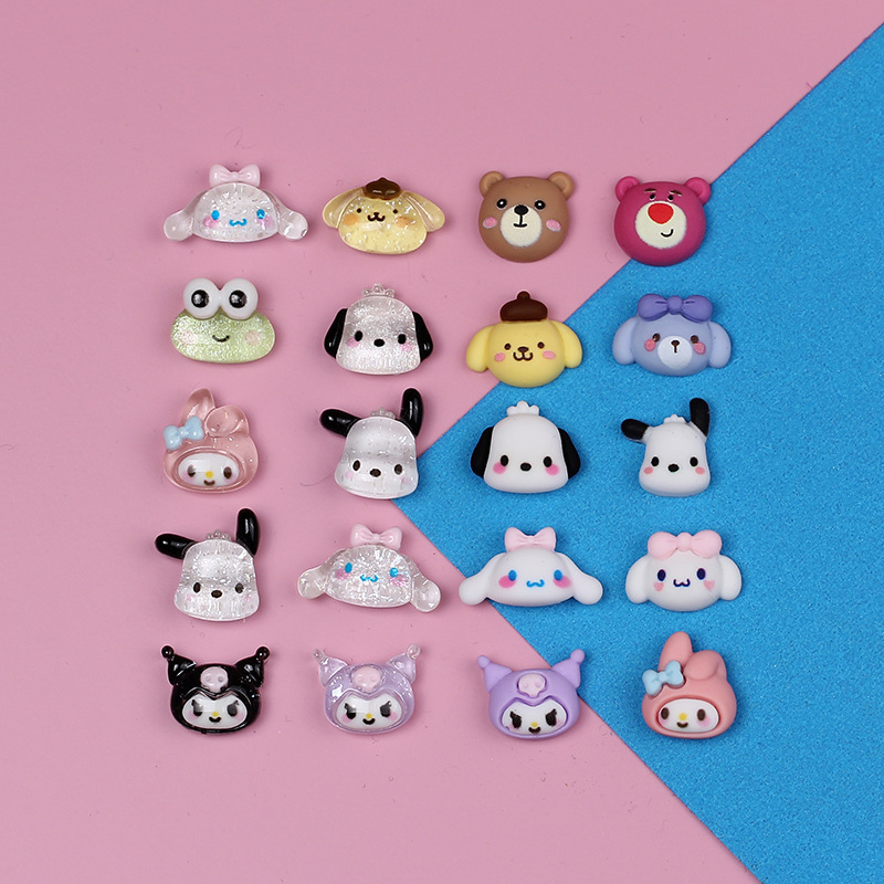 New nail accessories Sanrio series ice transparent large resin coolomi Yugui dog Melita hairpin accessories New nail accessories Sanrio series ice transparent large resin coolomi Yugui dog Melita hairpin accessories