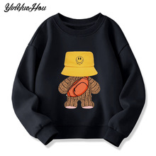 男女童圆领卫衣春秋装卡通印花长袖现货宝宝全棉上衣新款童装批发