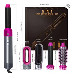 クロスボーダー五合一熱風櫛多機能ヘアドライヤー直髪器ヘアアイロン両用ヘッドブロー