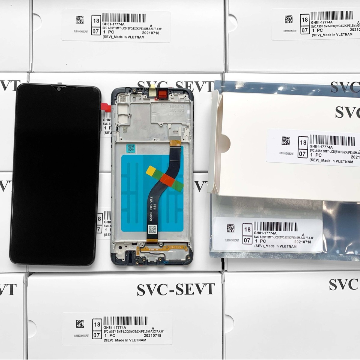 Aplicable a Galaxy Samsung A226 conjunto de pantalla LCD de teléfono móvil A22 5g pantalla de marcos o