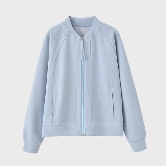 Jimo Cardigan Baseball Suit Jacket 5 Spring and Autumn New Korean Solid Color Casual Commuter Sweater