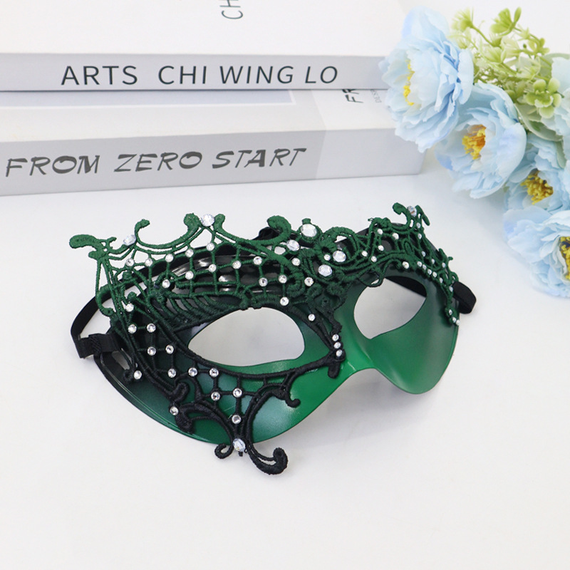 Venecia baile de máscaras de diamantes de un solo ojo máscara de cabeza plana mitad cara princesa sexy espectáculo de fiesta máscara de ojos