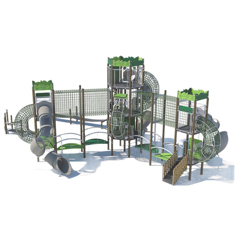 Kindergarten al aire libre diapositiva combinada diapositiva de los niños de la serie natural de la diapositiva de los niños