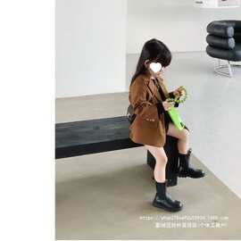 女童春秋女宝宝时髦小西装外套2026秋季新款网红儿童秋季长袖西服