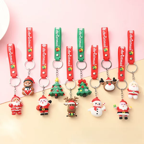 New Christmas small gift Christmas keychain Christmas small gift Christmas tree keychain elk keychain