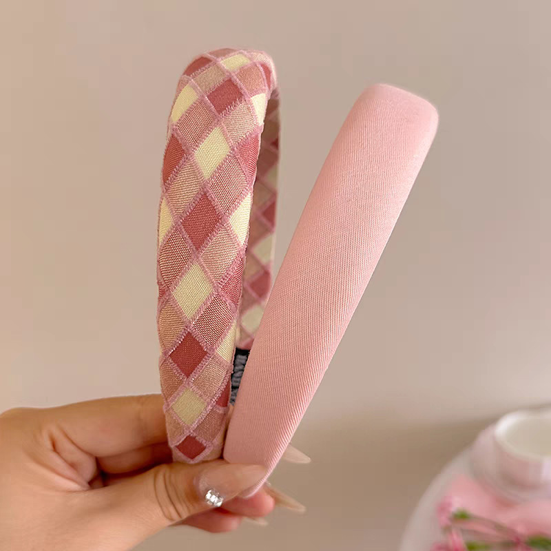 海绵发箍女夏天百搭外出布艺发卡套装珍珠头饰发捆洗脸压发头箍|undefined