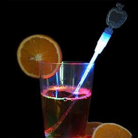 亚克力塑料发光调酒棒酒吧助威气氛用品LED搅拌棒发光道具用品