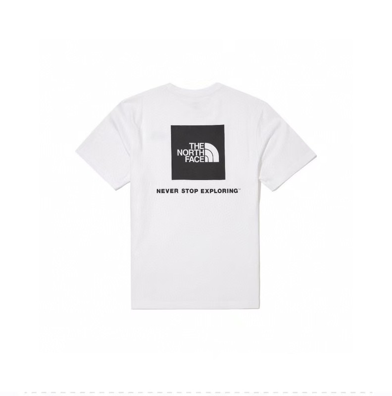 NTノースフェイスの純綿Tシャツの正しいバージョン、男性と女性用、カップル向けの同じスタイル、トレンディなプリント、幅広で多用途、カジュアル半袖|undefined